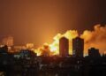 Buildings Burn as Russia Launches Fresh Wave of Attacks on Ukraine