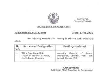 Asra Garg Appointed IG Intelligence: TVK Government Signals a New Era of Strategic Governance